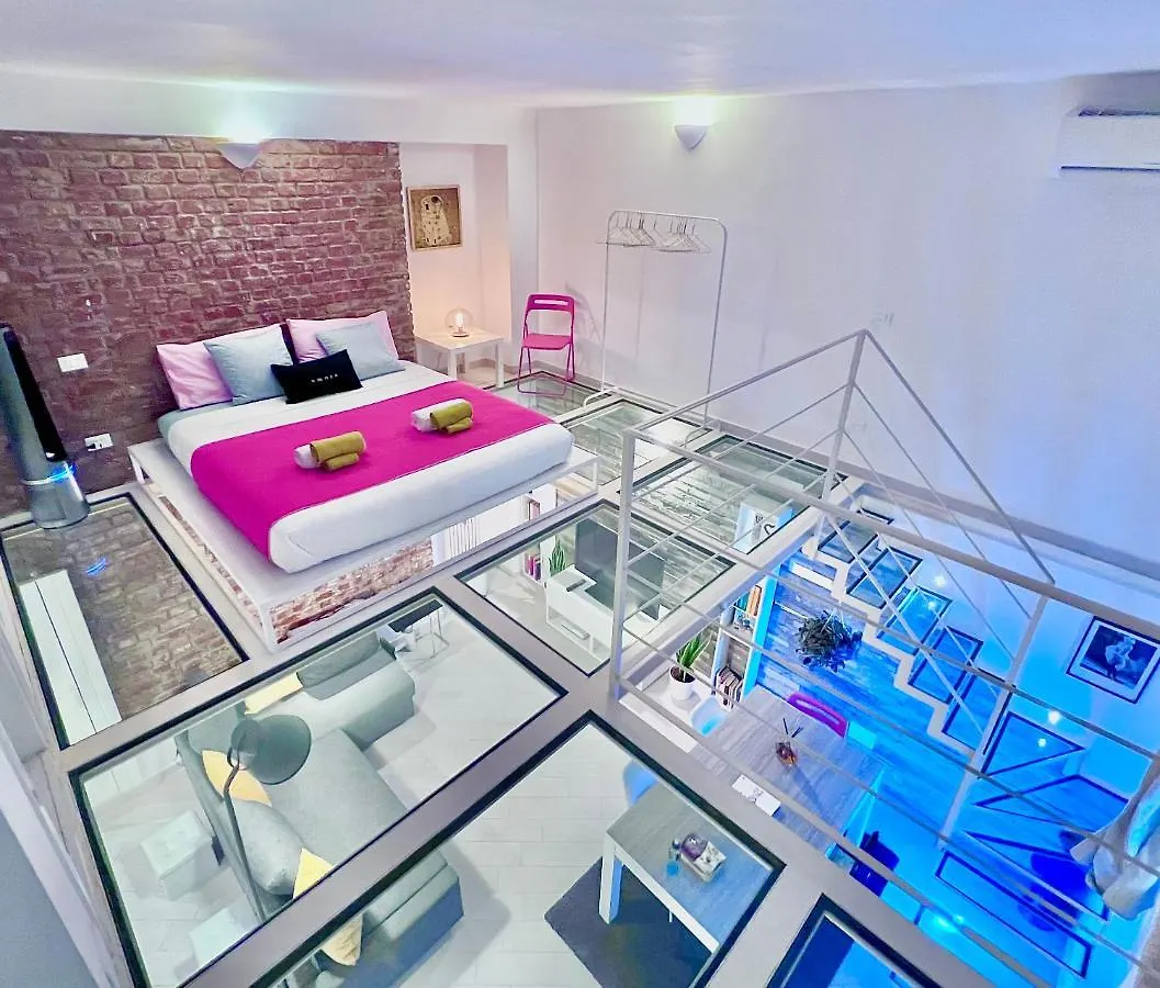 Glass Floor Loft Apartment Milan Italy